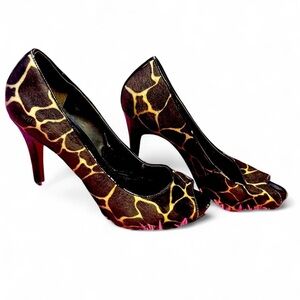 Stylish Nine West Giraffe Print Women's Heels